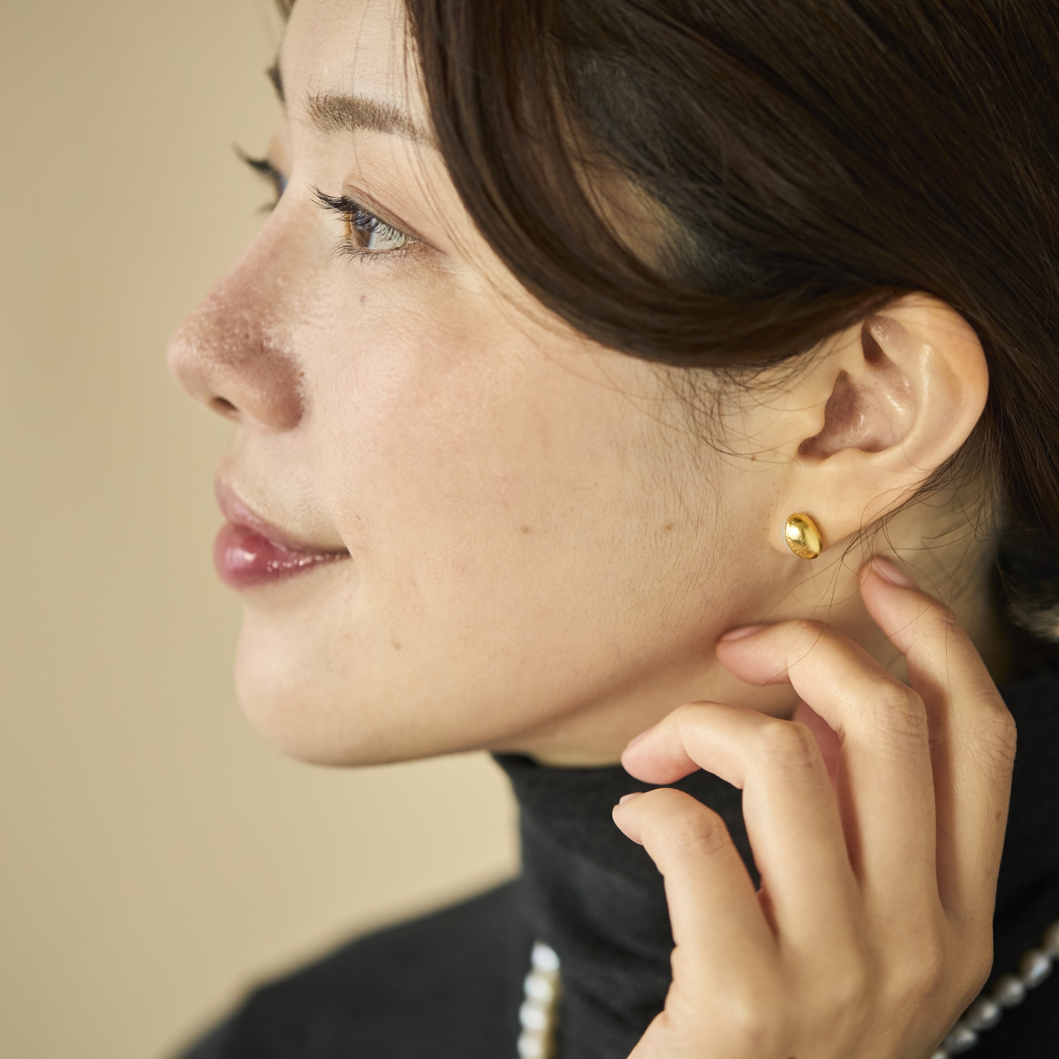 nico/本金箔淡水パールピアス